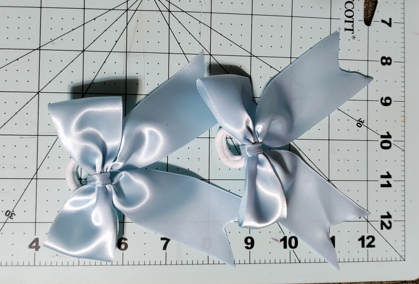 Baby Blue Hair Bow with Tail