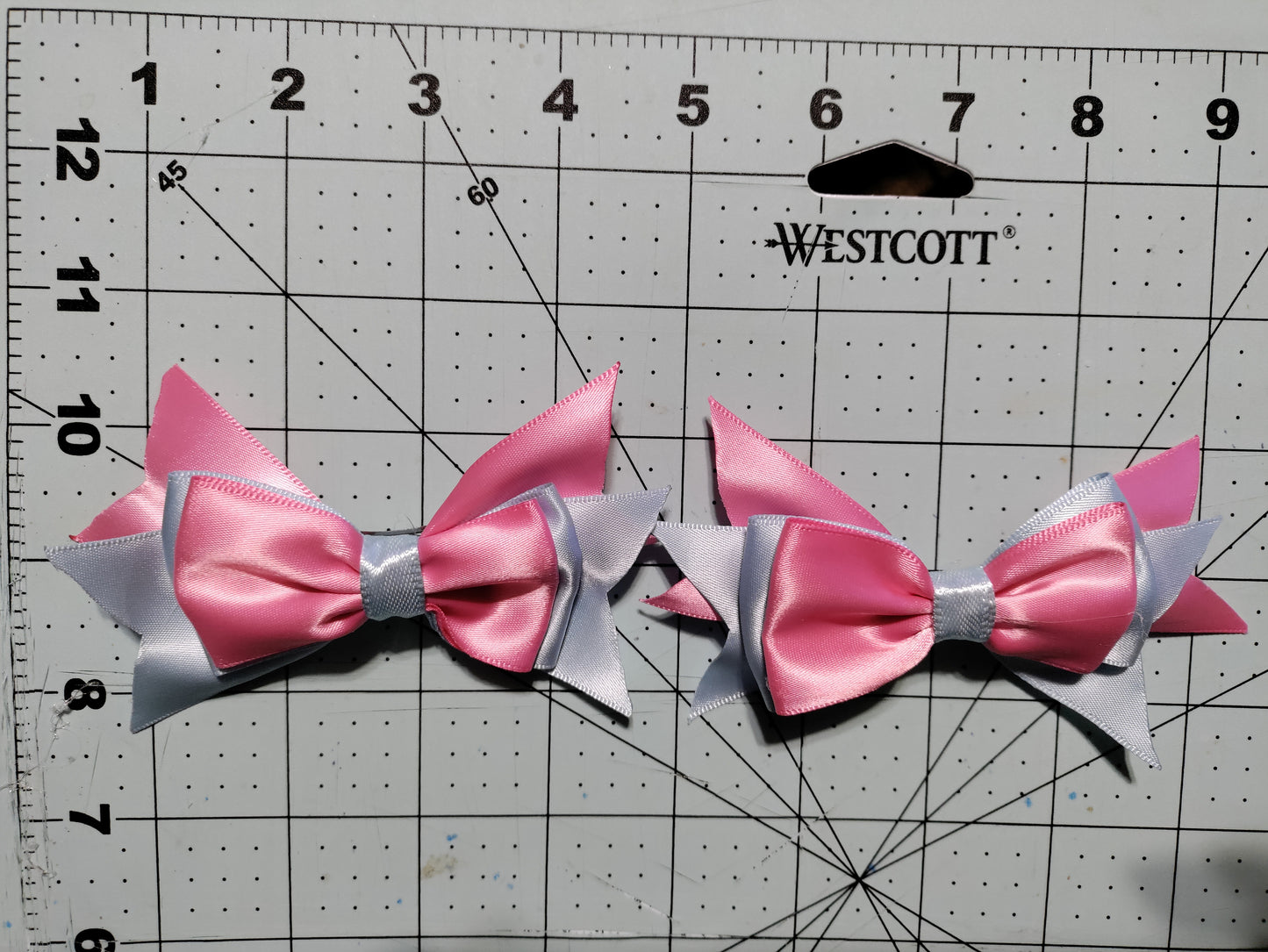 Baby Blue and Pink Hair Bow