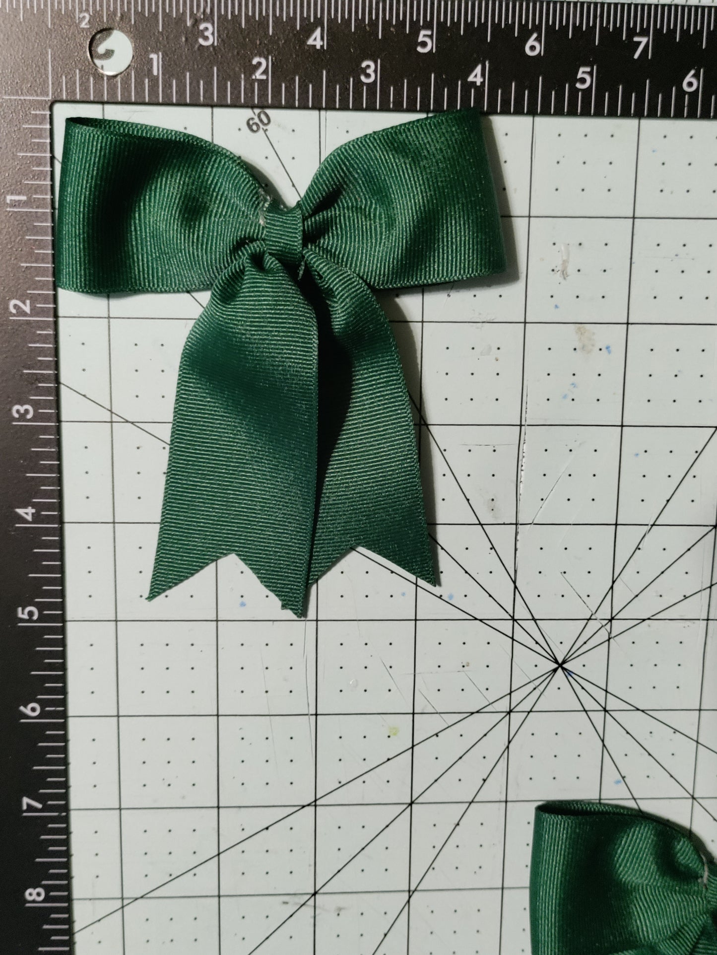Forest Green Hair Bow with Twist Tie