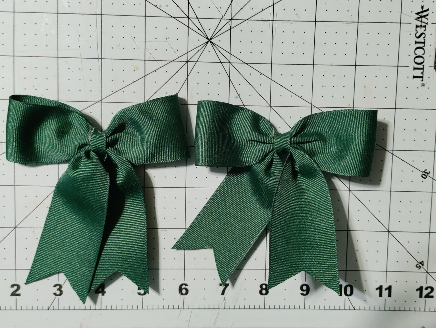 Forest Green Hair Bow with Twist Tie