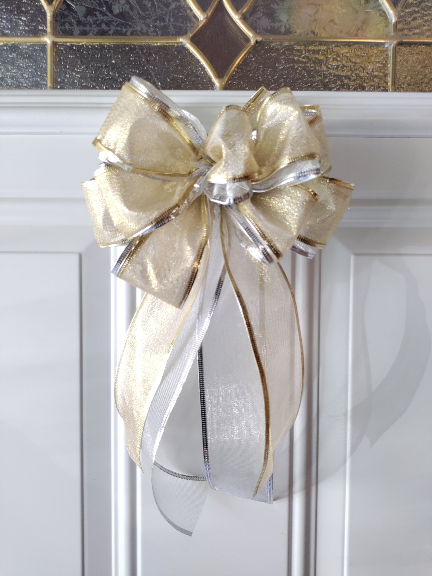 Silver and Gold Wired Bow