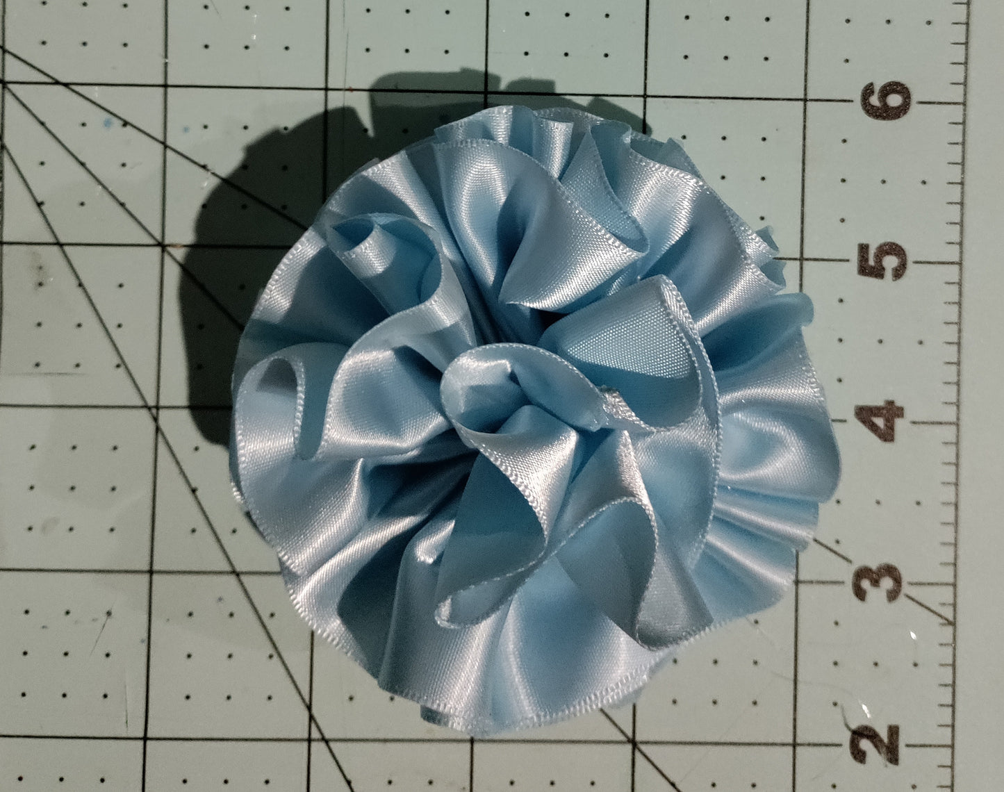 Baby Blue Flower Hair Bow