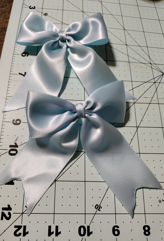 Baby Blue Hair Bow with Tail