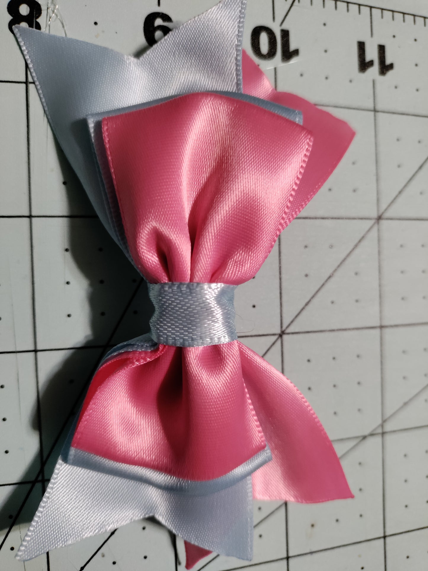 Baby Blue and Pink Hair Bow