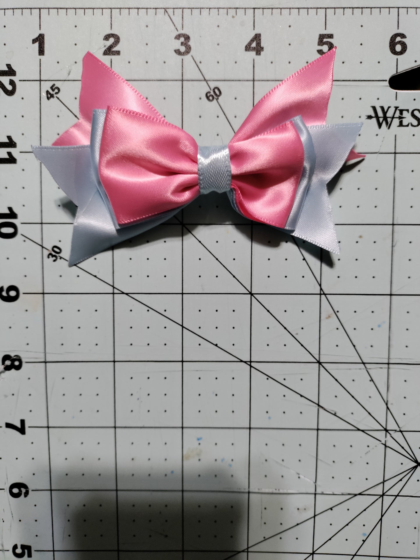 Baby Blue and Pink Hair Bow