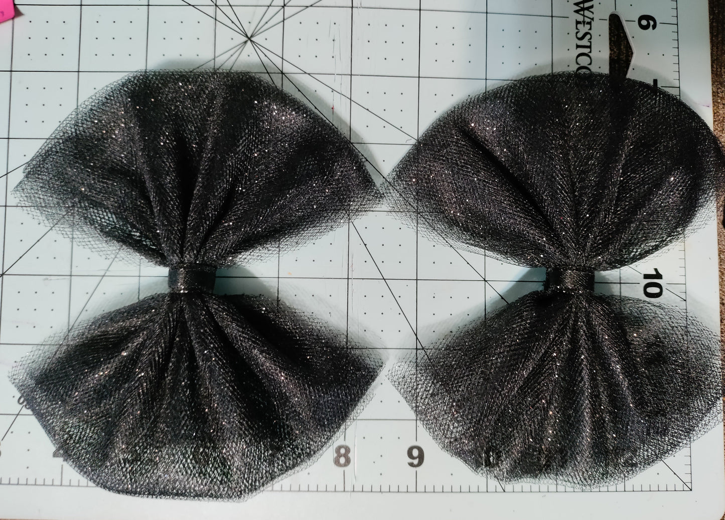 Black Tulle Hair Bow