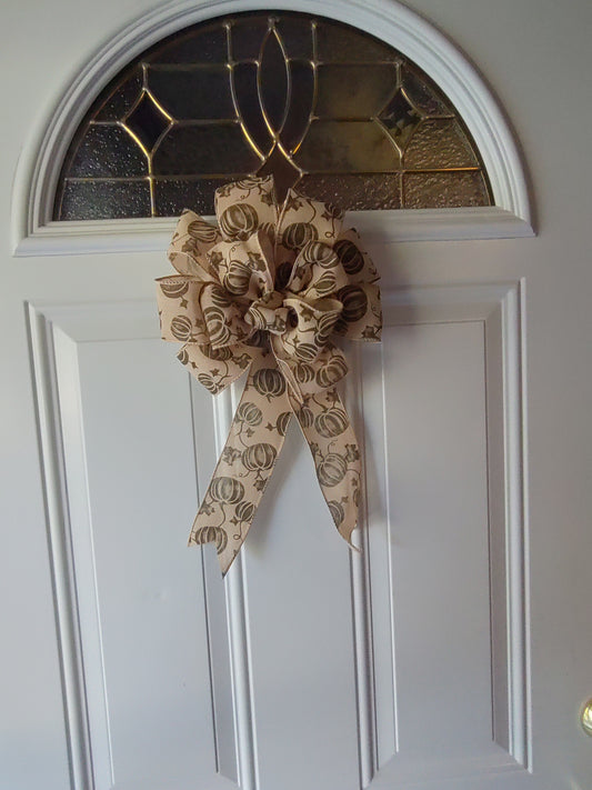Fall Pumpkin Bow with Tail