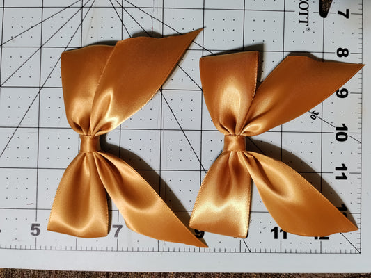 Gold Hair Bow with Tail