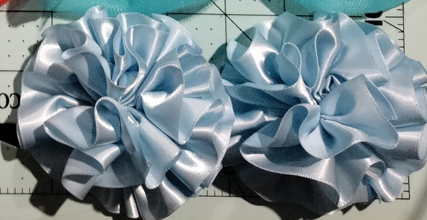 Baby Blue Flower Hair Bow