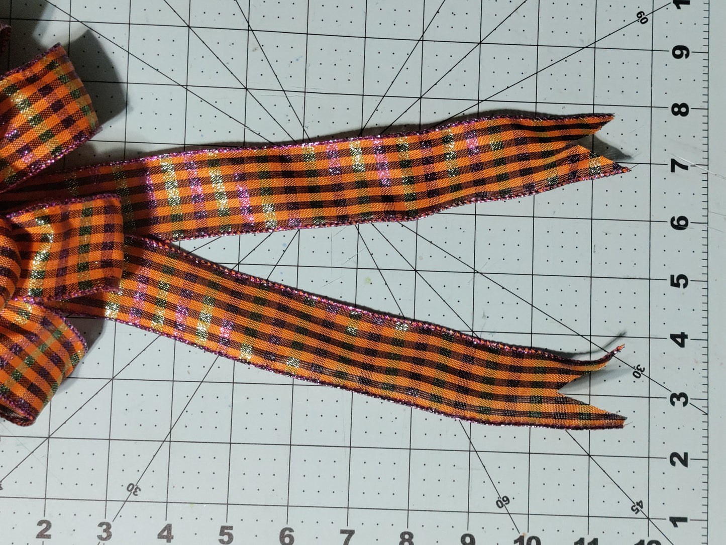 Orange, Black, Purple, and Green Pinstripes Bow
