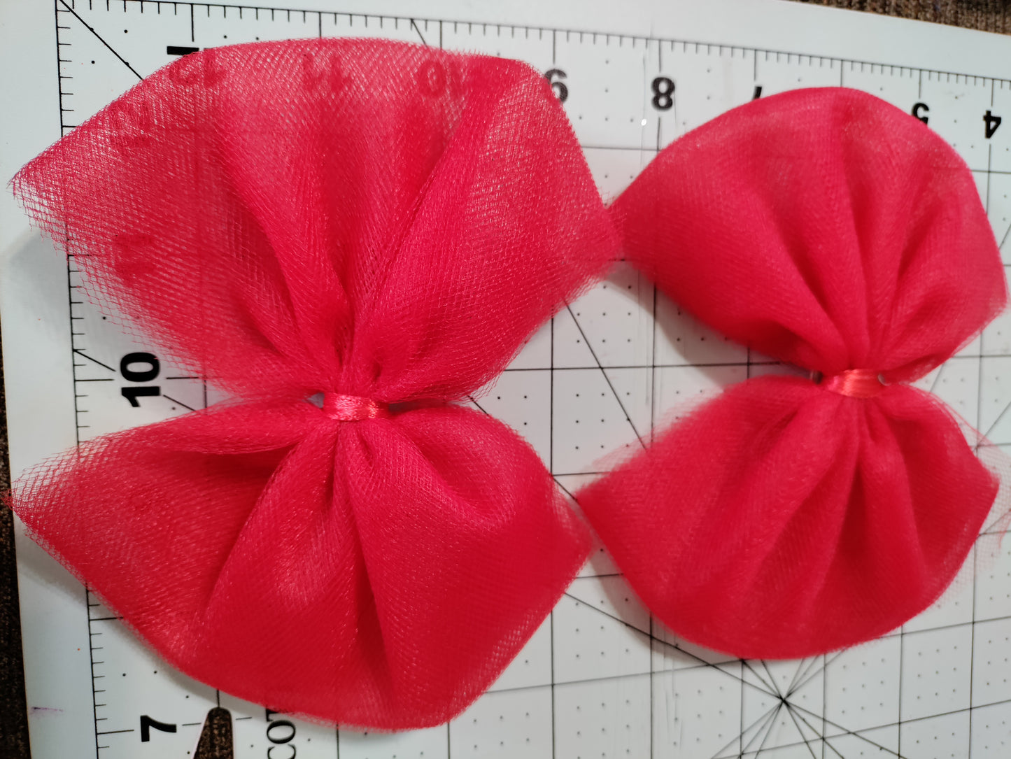 Red Tulle Hair Bow