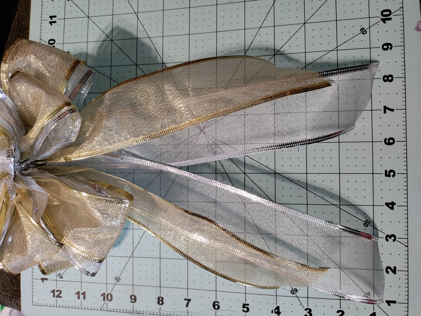 Silver and Gold Wired Bow