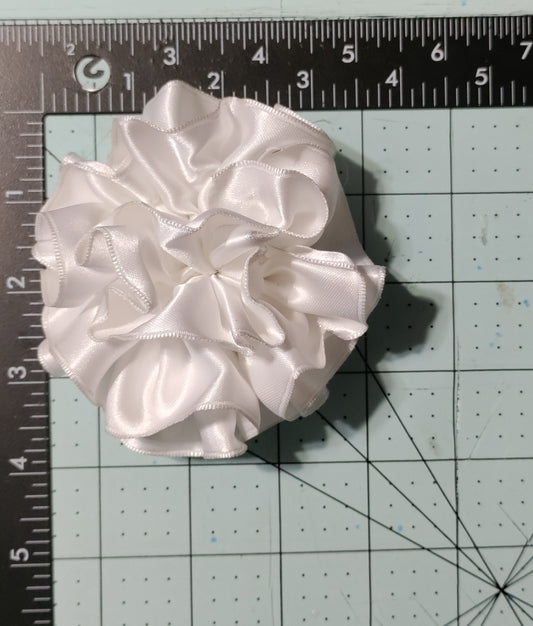 White Flower Hair Bow